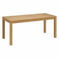Table à manger rectangulaire en chêne massif naturel 160 x 90 x 75 cm